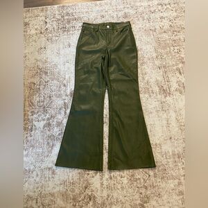 International Concepts women's faux-leather flare-leg pants